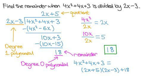 quotient and remainder calculator polynomials